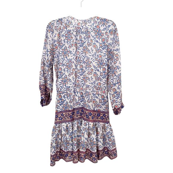 Bell by Alicia Bell Dress Womens Medium Floral Print Button Front Tiered Boho - Picture 3 of 7